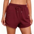thumbnail image 2 of Admvng Womens Shorts Elastic Waist Drawstring Casual Comfy Running Shorts with Side Pockets for Gym Loungewear, 2 of 5