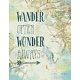 thumbnail image 2 of Pertiet, Katie 20x24 White Modern Wood Framed Museum Art Print Titled - Map Sentiments V, 2 of 4