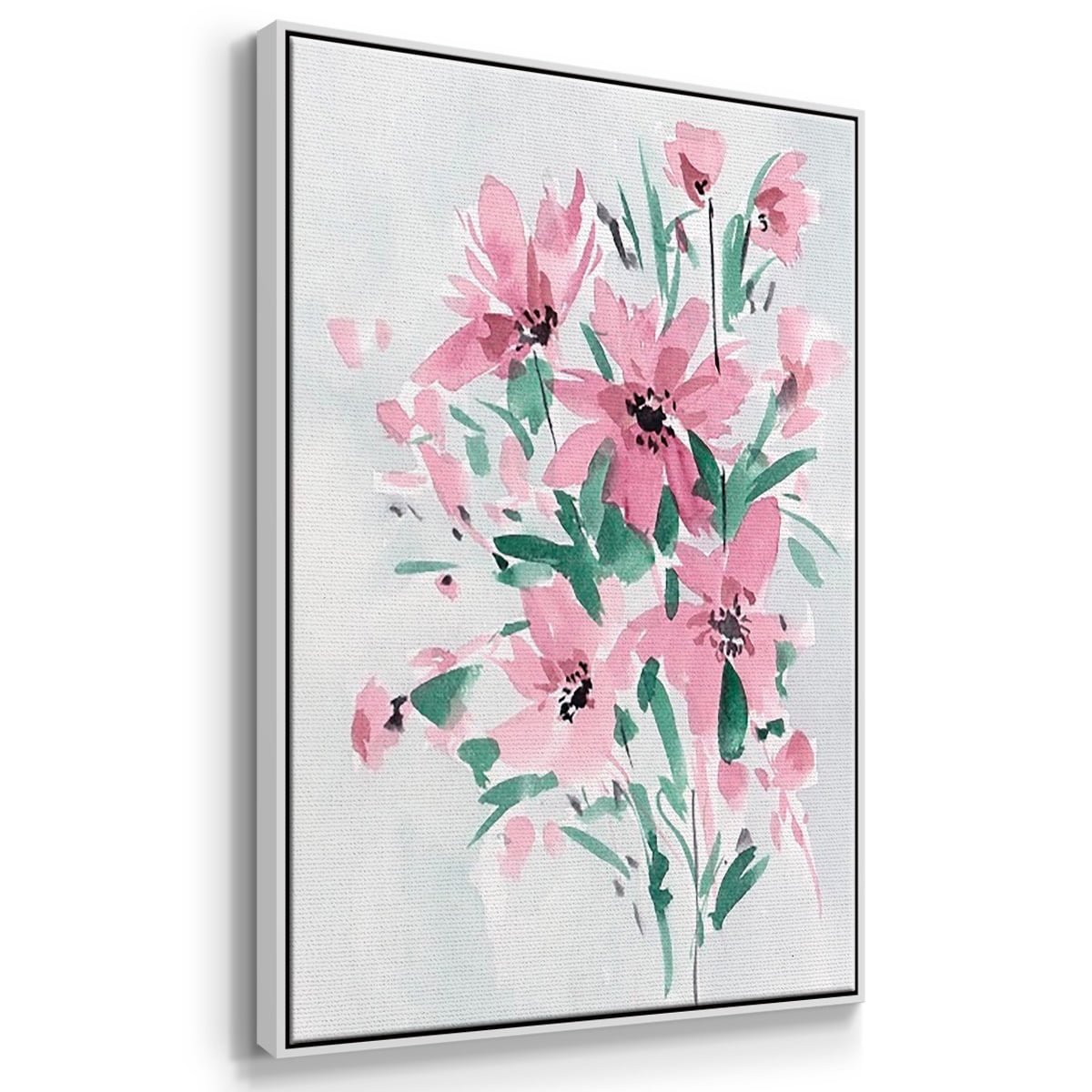 Posy Blooms I - Framed Premium Gallery Wrapped Canvas L Frame 3 Piece Set - Ready to Hang