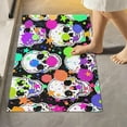 thumbnail image 2 of Coolnut Colorful Splash Skull Bathroom Rug Rectangular Bath Mat Non Slip Bath Rugs Absorbent Shaggy Bathmats for Sink Shower 16" x 24" Home Decor, 2 of 7