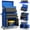 Blue, variant on Rolling Tool Chest with 8 Drawers, Multifunctional Steel Toolbox Organizer, Tool Storage Cabinet with Detachable Topbox, Garage Tool Cart w/Universal Weels,Hanging Box, Hooks, DIY Anti-slip Mat
