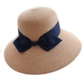 thumbnail image 6 of CoCopeaunts Straw Bucket Hat for Women Bowknot Decorate Belt Spring Summer Wide Brim Outdoor Beach Sweet Girls Basin Hat, 6 of 8
