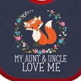 thumbnail image 4 of Inktastic My Aunt and Uncle Love Me Fox for Niece Girls Baby Bib, 4 of 4