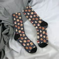 thumbnail image 5 of Hirioo Holiday Gingerbreads Pattern Adult Middle Tube Socks Breathable Sock Non-Pilling,Contrasting Color Design, 5 of 6
