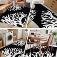 thumbnail image 6 of Coral Black Large Area Rugs for Bedroom Living Room, Non Slip Carpet Bedside Rug, Coastal White Ocean Marine Nautical Beach Rectangular Floor Cover Kitchen Accent Rug 4'x6' for Dining Room/Office, 6 of 9