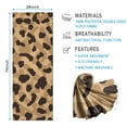 thumbnail image 2 of Beige and Black Leopard Pattern Hot Yoga Mat Towel Non Slip for Hot Yoga - Quick-Drying Yoga Mat Cover with 4 Corner Pockets with Travel Bag - Hot Yoga Towel Non Slip 70"x26", 2 of 6
