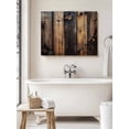 thumbnail image 6 of Black Brown Board Wall Art for Living Room,Canvas Picture Wall Decor for Bathroom Bedroom,Vintage Chic Shabby Wooden Grain Painting Artwork for Office Kitchen Hallway Dining Room Home Decor 24"x32", 6 of 8