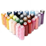 Mixed Colors 30 Spools Polyester All Purpose Sewing Threads Cones Set