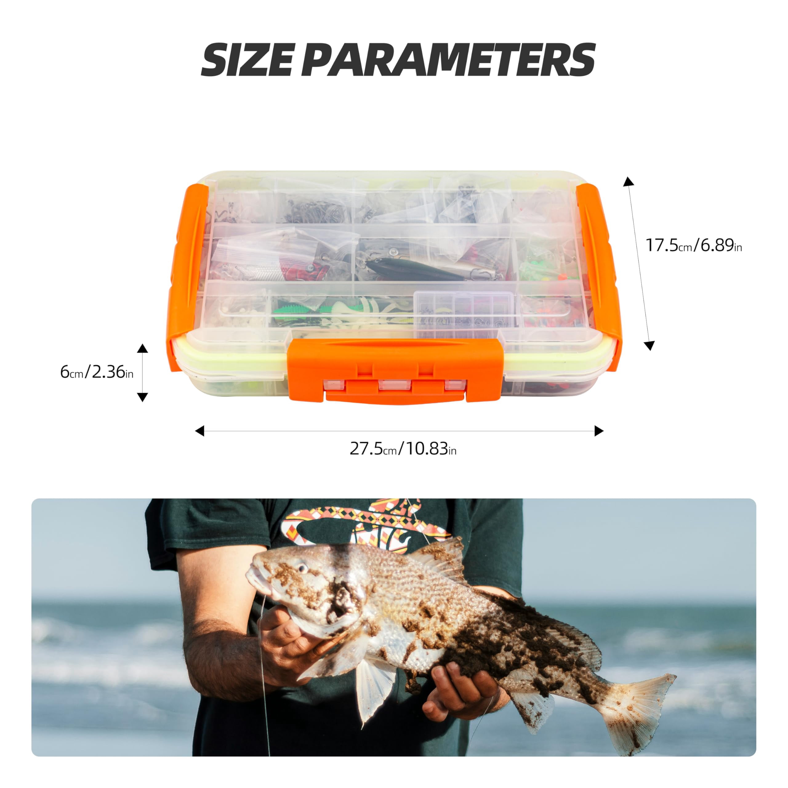 Fishing Tackle Box Set - Lure Kit For Freshwater & Saltwater  Crankbaits Spinnerbaits Soft Plastics Jigs Weights Hooks All-in-one Gear Men