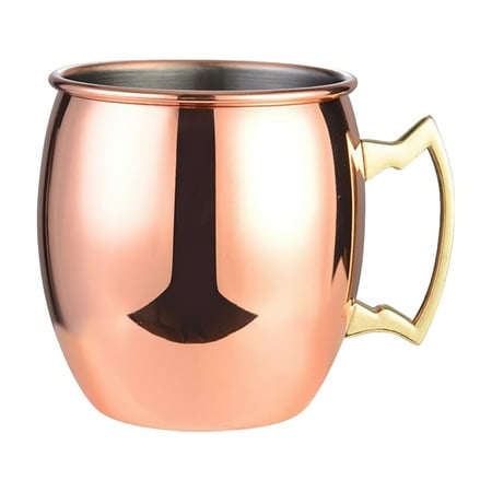 

Glass Cups With Lids Stainless Steel Clear Wine Bottles Travel Mug 500ml Hammered Cocktail Mugs Copper Plated Stainless Shot Glass Cocktail Drinking Mugs For Party Drinking And Gift