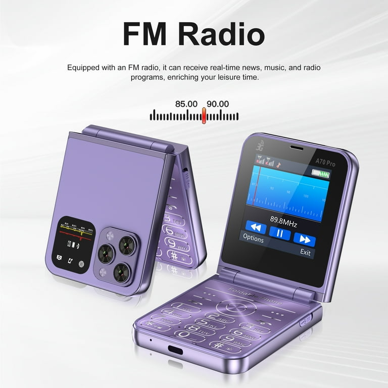SERVO A70 Pro 2 SIM Card Flip Phone 3G WCDMA New Push Button