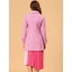 thumbnail image 5 of Abrigo De Invierno Con Botón Delantero Y Cuello Peter Pan Para Mujer Charm rosa L, 5 of 6