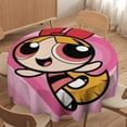 thumbnail image 4 of The Powerpuff Girls Round Tablecloth Print Decorative Table Cover Washable Table Cloths for Dining Party Picnic 70x70in, 4 of 8