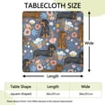 thumbnail image 2 of Dachshund and Flower Square Fitted Tablecloth with Elastic Edge,Square Table Cover,Washable Elastic Table Cover for Home Kitchen Party Decor 36"x36", 2 of 6