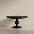 thumbnail image 2 of Maven Lane Zola Traditional Large Round Circle Wooden Pedestal Dining Table for Modern Kitchen, Bistro, or Card Table in Antiqued Black Finish, 2 of 6
