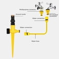 thumbnail image 2 of Aspersor Sistema de riego por aspersión trípode de rotación de 360 ​​grados para jardín amarillo 5 piezas DQrwqpou  Libre de BPA, 2 of 4