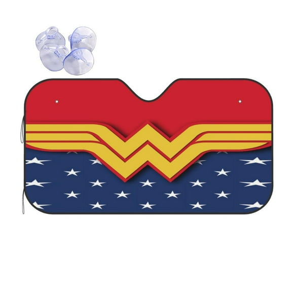 Won-der Women Car Sun Shade Windshield Cartoon Sun Shade for Car Truck & SUV Front Window Shade Protector Blocks Uv Rays and Keep Your Vehicle Cool Sun Shade Visor Shield Cover