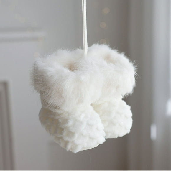 PEONAVET Plush Boot Hangings Christmas Decorations Mini Plush Boots Holiday Decorations Props Christmas Tree Accessories Pendant Dress Up