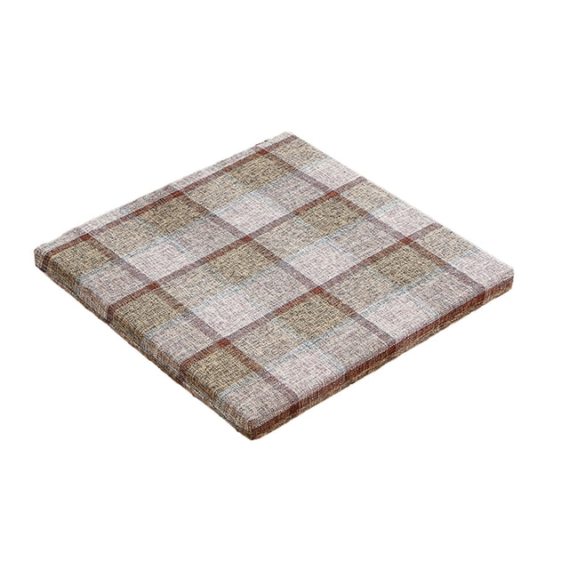 Cojines de asiento para Sillas de Oficina, Cojines de Silla de Comedor 40x40cm, Cojineta de Lino Desmontable Lavable con Correa Antideslizante, Cojinetes de Silla para Sillas de Comedor