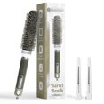 thumbnail image 1 of Beauty Carves Cepillo de pelo redondo de 25 mm con 2 clips - Cepillo soplador con 66 cerdas de nailon flexible - Tecnología nano iónica resistente al calor para un estilo de rizado profesional y una t, 1 of 5