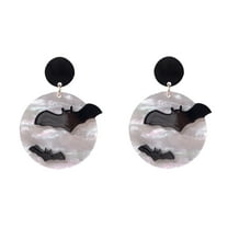 DESIGNICE Halloween Earrings Black Spider Bat Drop Dangle Earrings for Women Gothic Spooky Halloween Holiday Costume Jewelry