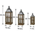thumbnail image 2 of A&B Home Window Scape Lanterns - Brown - Set of Three-Color:Brown,Style:Classic Vintage, 2 of 2