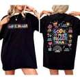 thumbnail image 3 of God Is Bigger Double Sided T-Shirt – Retro Vintage Christian I Love Jesus Graphic Tee, Faith Easter Gift Shirt for Men & Women, 3 of 6