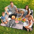 thumbnail image 7 of Bohemian Color Picnic Blanket Waterproof Outdoor Beach Blanket Hand-held Pad Suitable for Travel, Camping, Beach, Family Gatherings, 7 of 7
