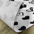 thumbnail image 5 of Ambesonne Love Place Mats Set of 4, Small Heart Hipster, Standard Size, Tan Black White, 5 of 6