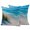 Blue, Beige, White, variant on Vintage Map Waterproof Outdoor Pillow Covers 16''x16'' Set of 2, Patio Furniture Cushion Covers for Chairs, Middle Century Farmhouse Natural Landscape Decorative Pillow Cases for Garden/Pool/Beach