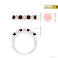 thumbnail image 5 of ANGARA Natural Shared Prong Ruby and Diamond Half Eternity Ring in 14K White Gold for Women (Size-3.1mm) | July Birthstone, Birthday, Anniversary, Jewelry Gift for Women | Natural Ruby Ring, 5 of 10