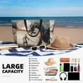 thumbnail image 5 of Pofeuu Swordsman Cool Dragon Print Beach Bag,Waterproof Sandproof Beach Tote Bag, Large Capacity Foldable Beach Bags for Women, 5 of 7