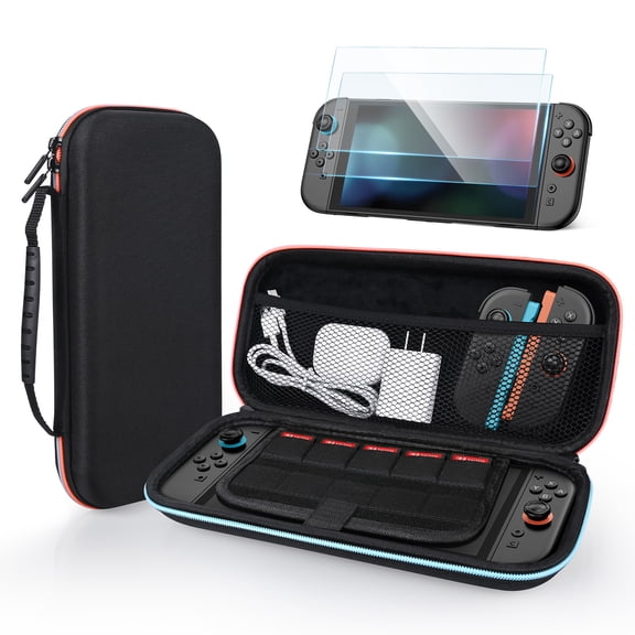 MMOBIEL Carrying Case for Nintendo Switch 2 Hard Shell 10 Game Slots