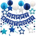 thumbnail image 1 of Decoración de fiesta de cumpleaños azul meowtastic para hombres y niños, 1 of 7