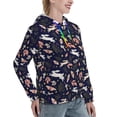 thumbnail image 2 of Yiaed Retro Rabbit Flower Print Womens Casual Hoodies Crew Neck Long Sleeve Sweatshirts With Pocket Pullover Tops Women's Hooded Sweatshirt-Large, 2 of 5