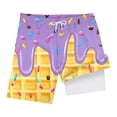 thumbnail image 4 of BOBOGOJP Boys Swim Trunks with Compression Liner Casual Bathing Suit for Kids Swim Shorts 6-18 Years Purple for Size 10-13 Years, 4 of 4