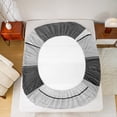 thumbnail image 5 of Manfei Adult Modern Abstract Full Size Sheets, Fashion Stripe Ombre Bed Sheets, Dimgrey Art Sheet Sets, Luxury Bedroom Decor, 4 Pieces, 5 of 7