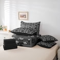 thumbnail image 6 of Homewish Cool Dog Paw 7-Piece King Bedding,Cartoon Pet Themed King Bed in a Bag,Gray,Black Reversible, 6 of 8