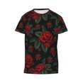 thumbnail image 4 of Wukai Roses Youth Unisex Short Sleeve T-Shirt for Boys, Girls, Teens, and Kids-X-Small, 4 of 7
