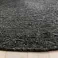 thumbnail image 3 of SAFAVIEH Braided Ronan Solid Reversible Area Rug, Black, 5' x 5' Round, 3 of 11