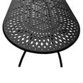 thumbnail image 4 of Outdoor Aluminum 9pc Large Black Oval Patio Dining Set Eight Chairs, 4 of 7