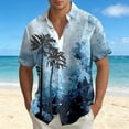 thumbnail image 2 of MDUKONU Men's Button Down Shirt Short Sleeve Soft Work Wear Blue L, 2 of 5