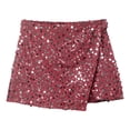 thumbnail image 4 of Ediodpoh Carnival Skirts for Women Beaded Bow Front Party Mini Skirt for Night Out and Festival Celebration Mini Skirt Red L, 4 of 5