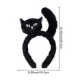 thumbnail image 2 of Slccxzc Plush Black Cat Ears Headband Animal Hair Hoop for Halloween Party, 2 of 7