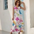 thumbnail image 2 of Flamingo Pattern King Size Sleeveless Dress Dresses Summer Women Dresses Clothing Woman Dresses Dress, 2 of 7