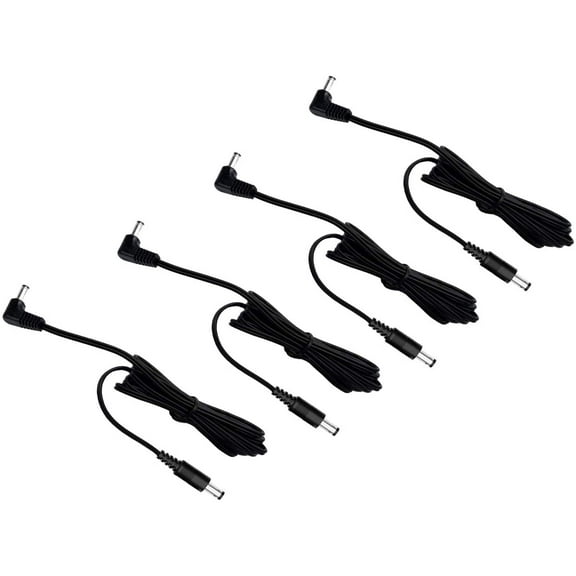 4X Both Ends Barrel Plug DC Power Cord for Jim Dunlop ECB298 Distribution Cable Bricks MXR M 237 Power Supply 4-Pack