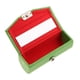 thumbnail image 2 of Estuche de lápiz de cuero suave con espejo, piedra agrietada china Verde Zulema estuche de lápiz labial, 2 of 8