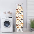 thumbnail image 3 of HELLHERO Ironing Board Cover Hook & Loop Straps Elastic Band Elastic Edge Replacement Accessories Polyester Fiber Fabric for Women, Chicken Eggs, 3 of 5