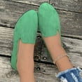 thumbnail image 7 of Womens Comfortable Ballet Flats, Business Office Dress Shoes, Dressy Round Toe Slip On Work Flats Green 8.5, 7 of 7