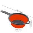 thumbnail image 4 of Foldable Filter Basket with Handle - Large 6 Quart Fruit Vegetable Washing Basket - Sturdy BPA Free Kitchen Strainer for Sink Counter Table Use - Eco Friendly Rubber Plastic Dish Pan Colander, 4 of 9